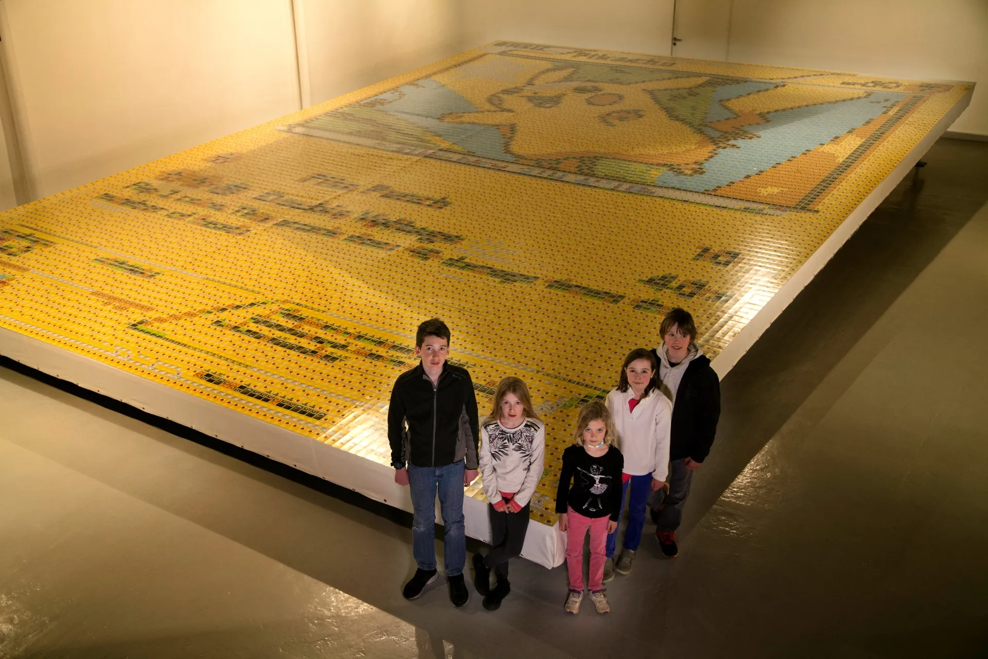 Artist Creates Colossal Pikachu Mosaic Using 12,987 Trading Cards