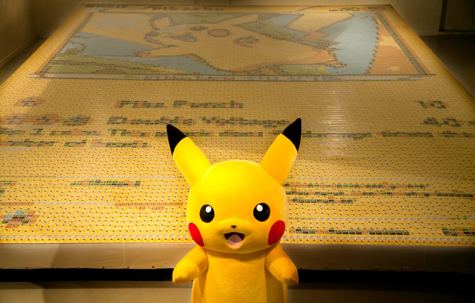 Artist Creates Colossal Pikachu Mosaic Using 12,987 Trading Cards