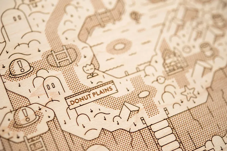 Maps Are Art, Especially Etched Wood Cartographs Of The Mushroom Kingdom