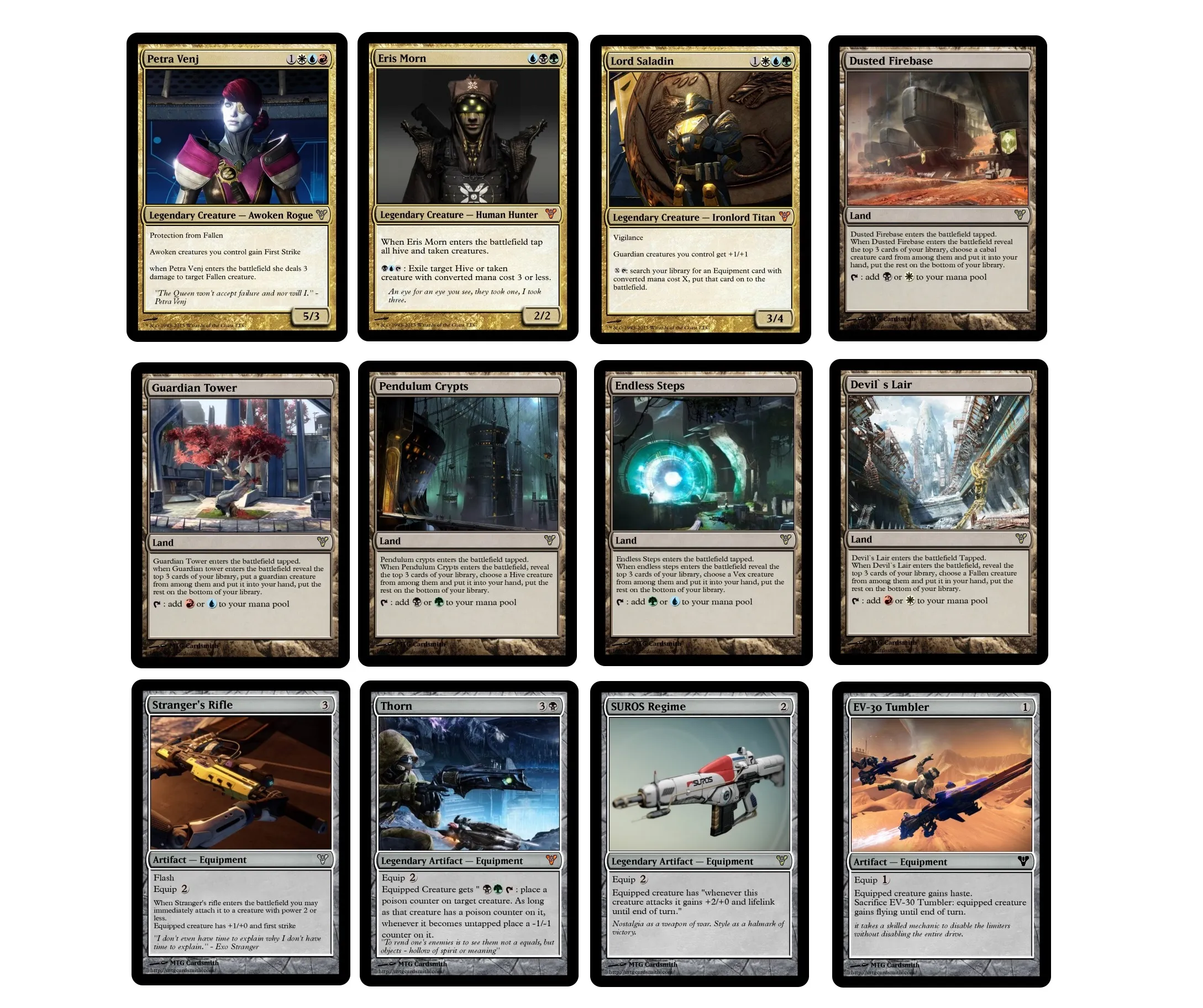 Check Out This Destiny-Themed Magic The Gathering Card Set