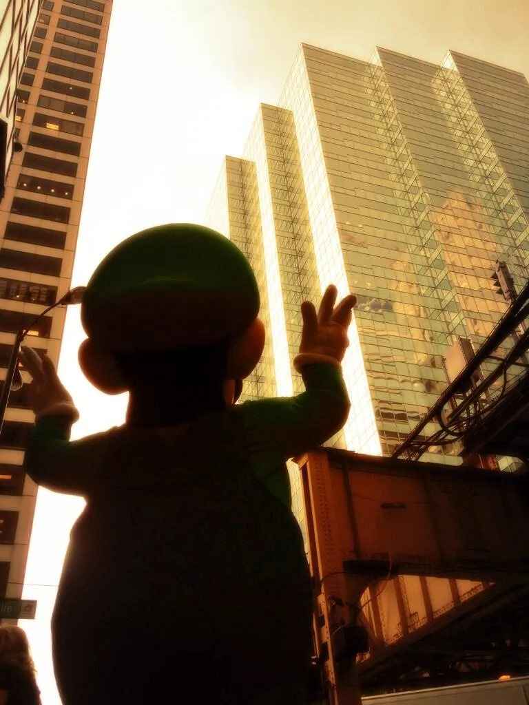 Luigi Paints Chicago Green