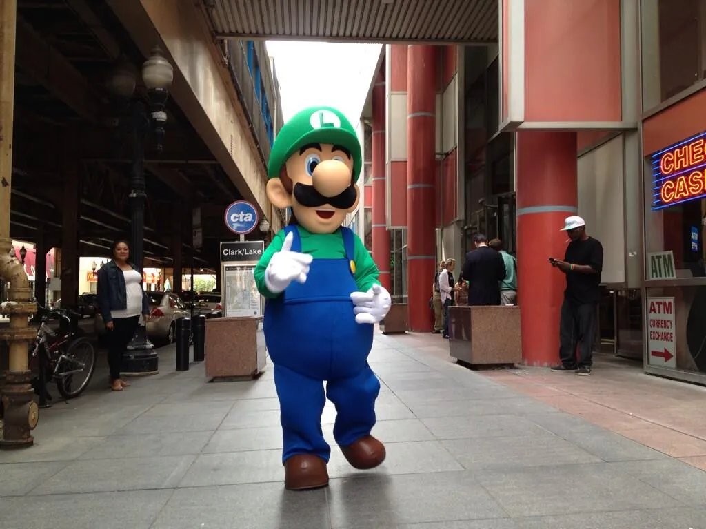 Luigi Paints Chicago Green