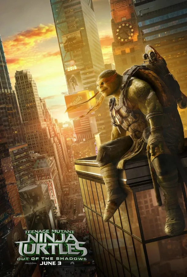 New Character Posters For TMNT: Out Of The Shadows Show The Turtles High Above New York