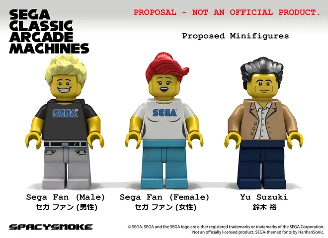 Sega Classic Arcade Machines Reimagined In Lego Form