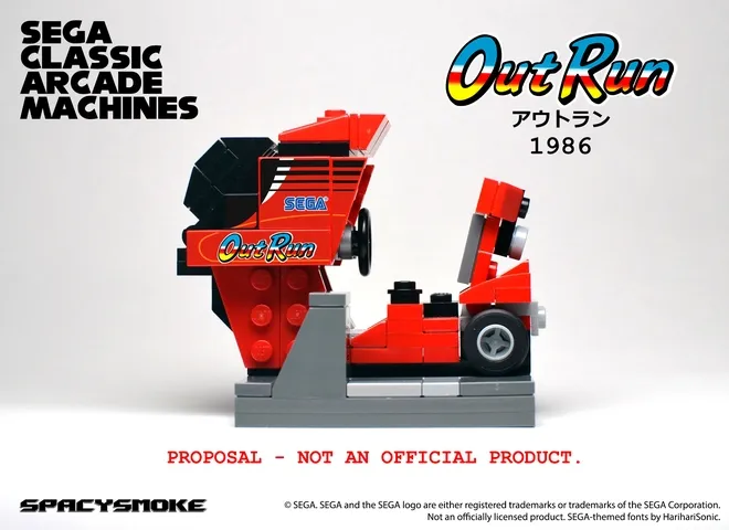 Sega Classic Arcade Machines Reimagined In Lego Form