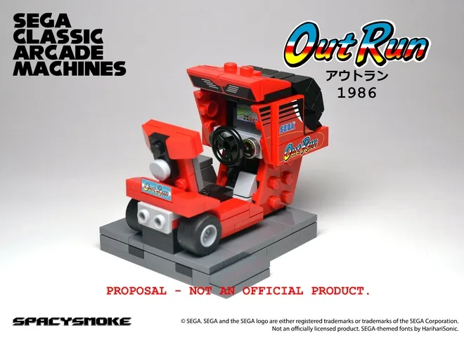 Sega Classic Arcade Machines Reimagined In Lego Form