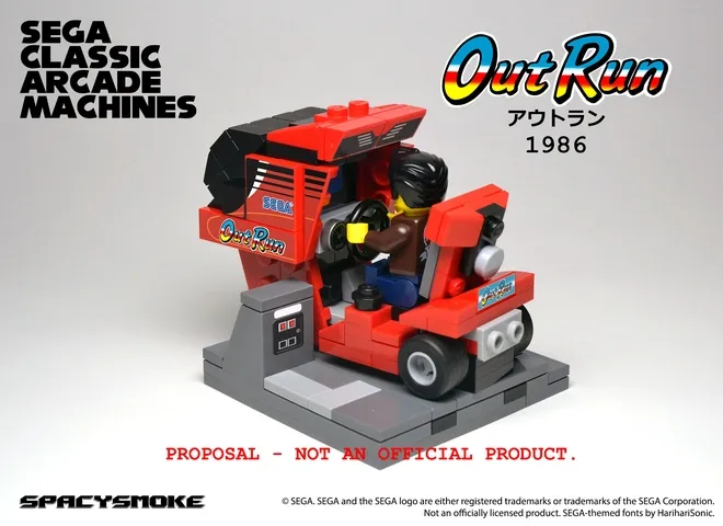 Sega Classic Arcade Machines Reimagined In Lego Form