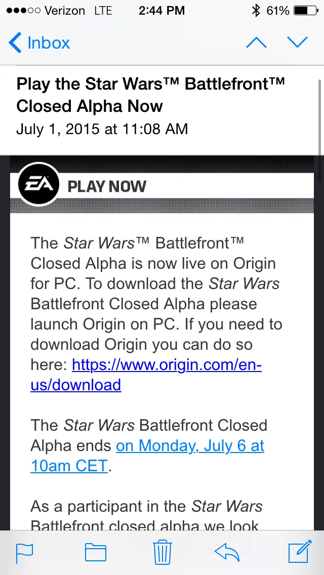 Check Your Email For Star Wars Battlefront Alpha Invitations