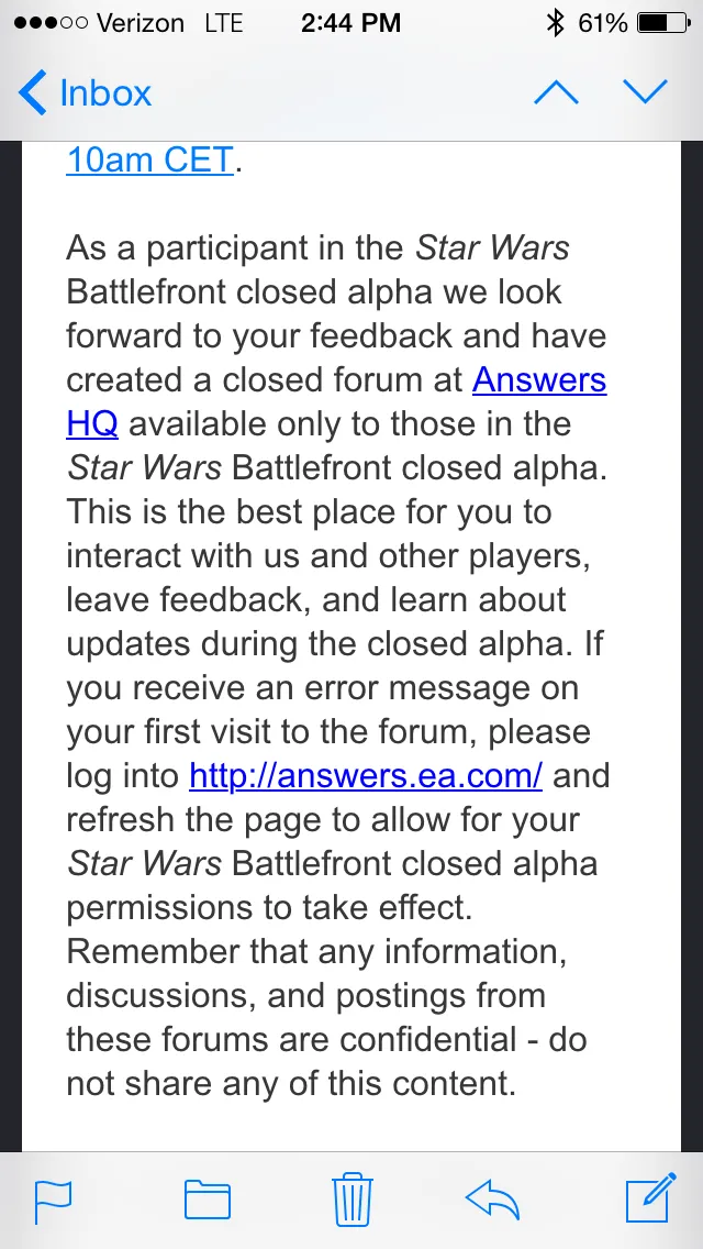 Check Your Email For Star Wars Battlefront Alpha Invitations