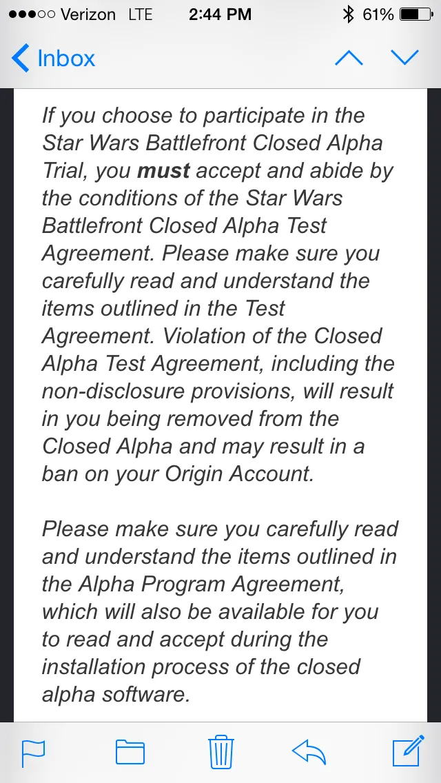 Check Your Email For Star Wars Battlefront Alpha Invitations