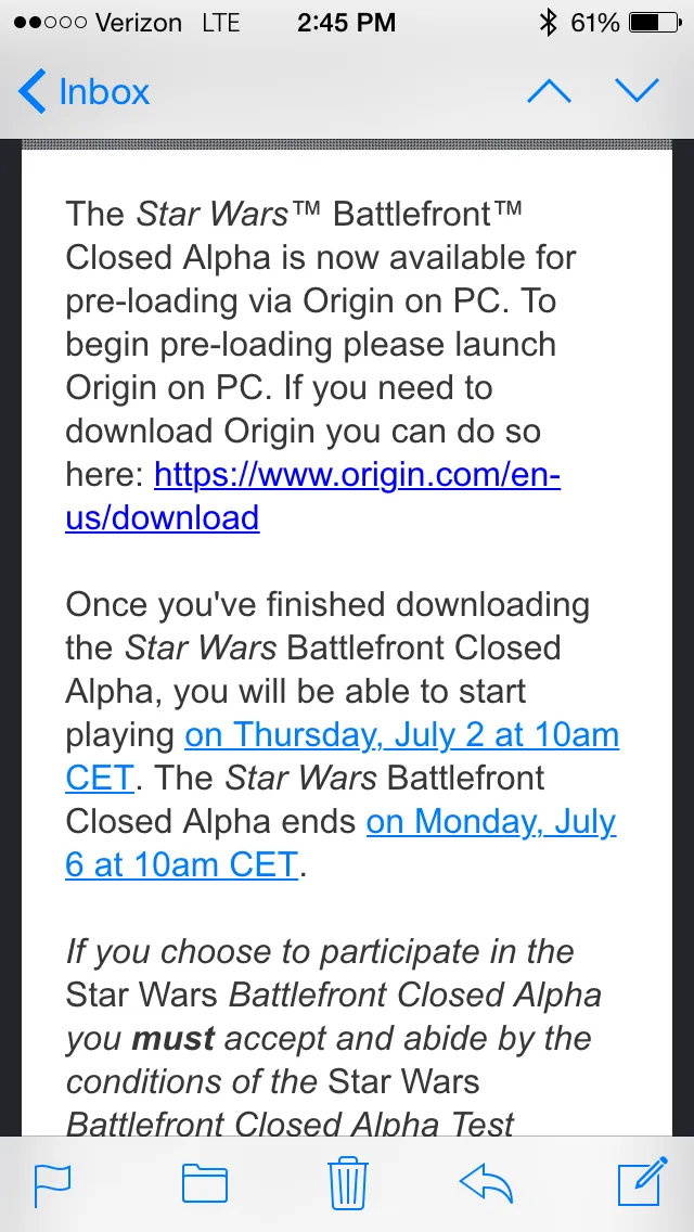 Check Your Email For Star Wars Battlefront Alpha Invitations